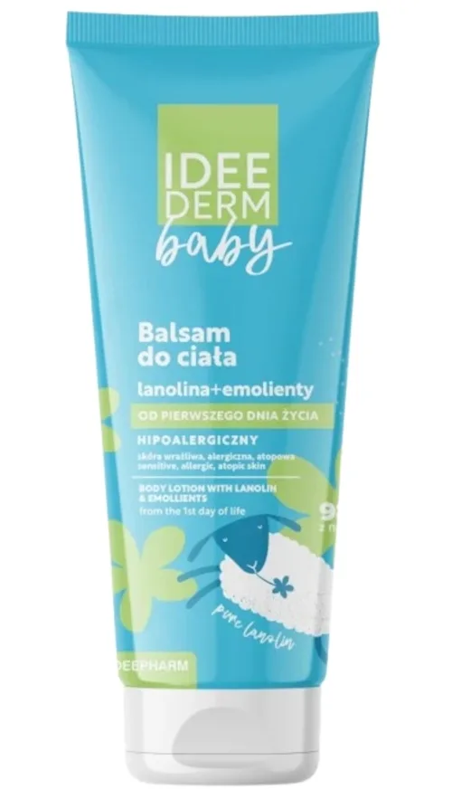 Детский бальзам для тела Ideepharm Idee Derm Baby с ланолином для детей и младенцев с первого дня жизни, 175 мл