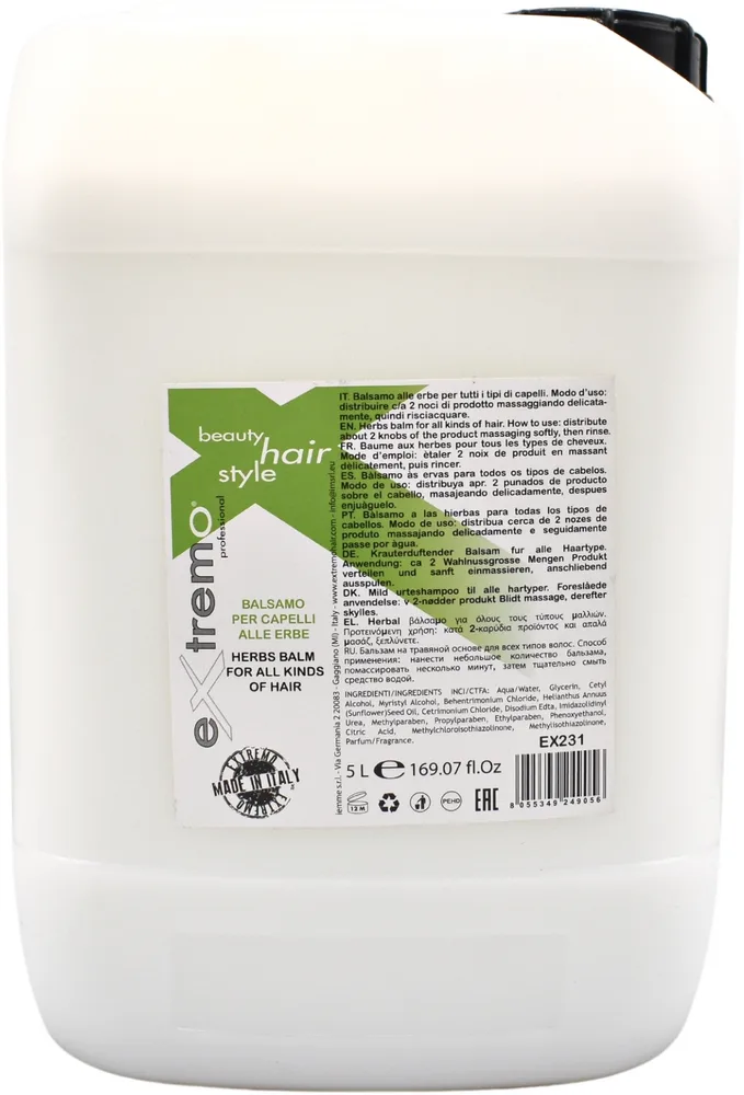 Травяной кондиционер для слабых и сухих волос Extremo Herbal Conditioner, 5000 мл