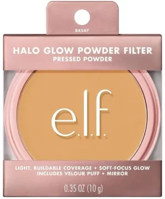 Компактная фиксирующая пудра e.l.f. Halo Glow Powder Filter Pressed Powder, 10 г