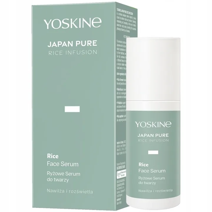 Рисовая сыворотка для лица с пребиотиками и рисовыми пептидами Yoskine Japan Pure Rice 30 мл