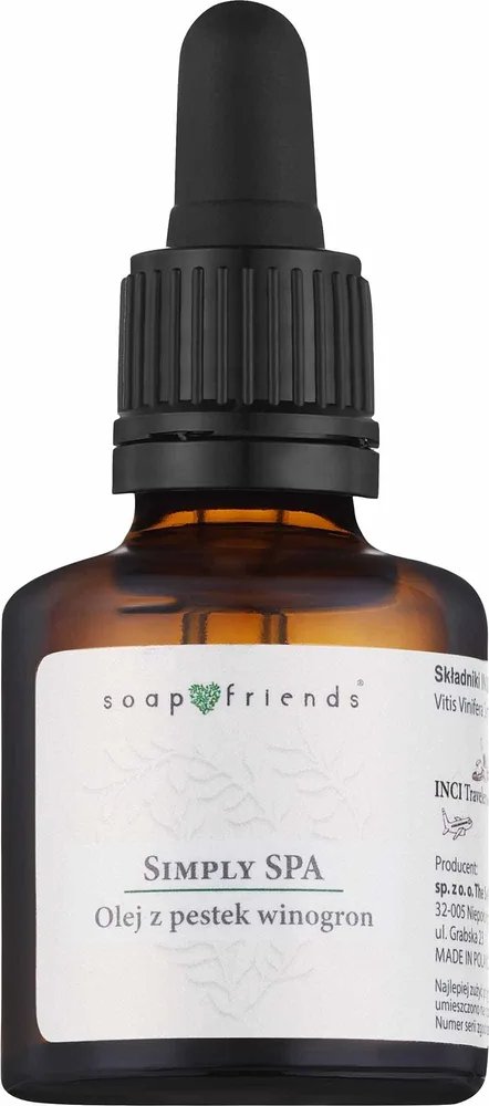 Масло виноградных косточек Soap&Friends Simply SPA для лица тела и волос базовое