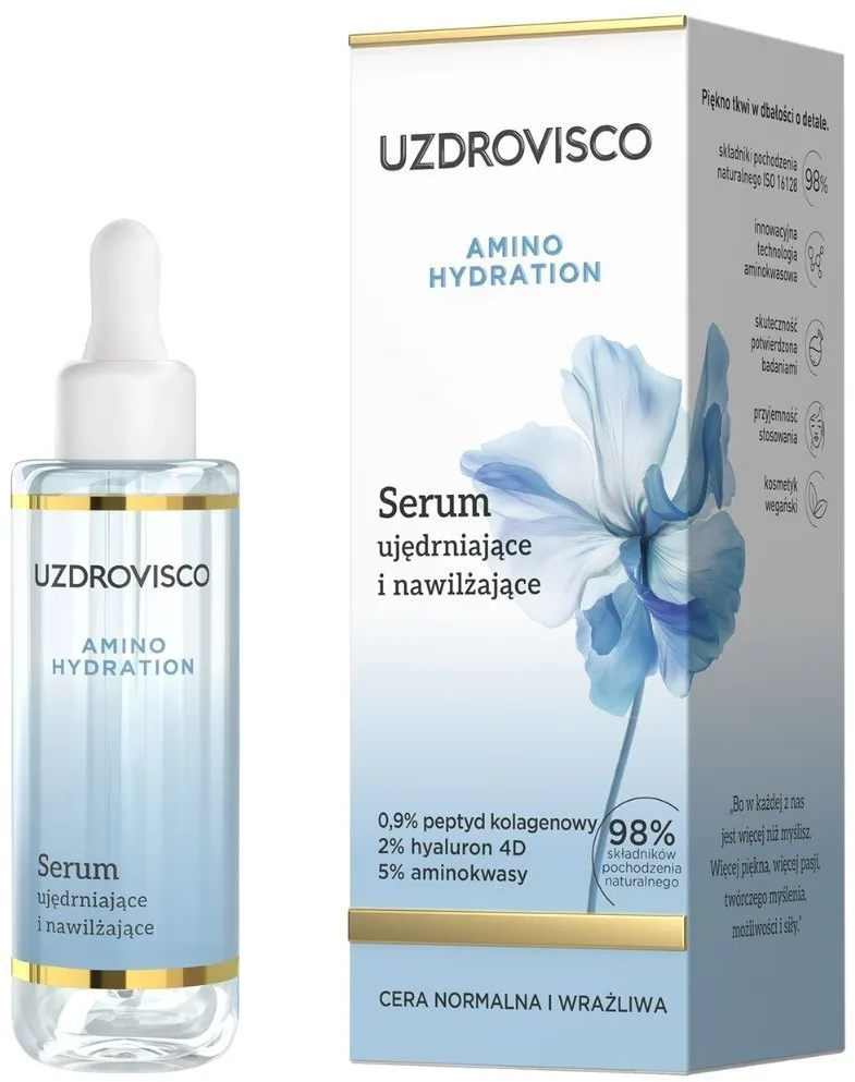 Укрепляюще-увлажняющая сыворотка для лица с аминокислотами Uzdrovisco Amino Hydration 30 мл