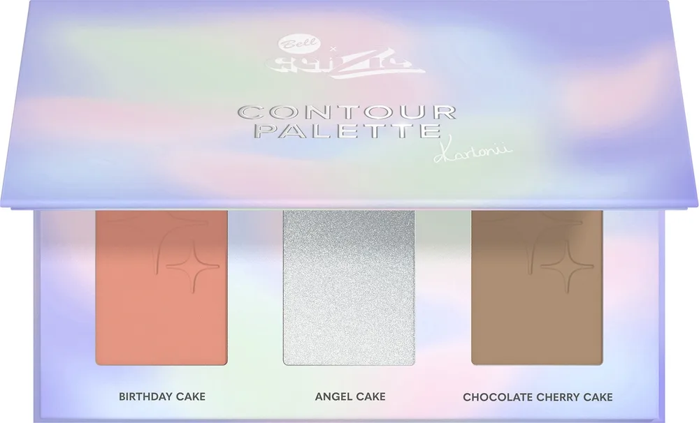 Палетка для контуринга Bell Bell x Genzie Contour Palette бронзер румяна и хайлайтер, 14,5 г