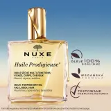 Набор Nuxe Huile Prodigieuse сухое масло шампунь и масло для душа с маслами макадамии и миндаля 100+30+100 мл — фото 4