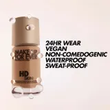 Тональный флюид Make Up For Ever HD Skin Foundation полуматовый водостойкий, 30 мл — фото 2