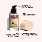 Тональный флюид Make Up For Ever HD Skin Foundation полуматовый водостойкий, 30 мл — фото 4