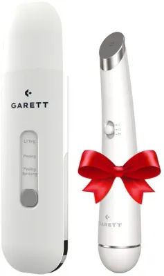 Набор Garett Beauty Breeze Scrub аппарат для ультразвуковой чистки лица и массажер для области вокруг глаз белые