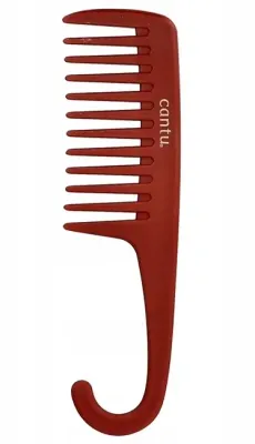 Гребень для волос Cantu Sturdy Detangle Comb распутывающий, с широкими зубьями, красный