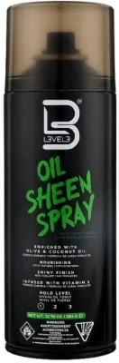 Спрей-блеск для волос Level3 Oil Sheen Spray с маслом ши и протеинами шёлка, США, 383 г