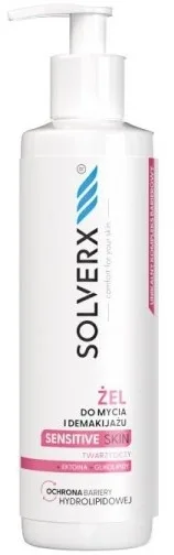 Гель для мытья и снятия макияжа Solverx Sensitive Skin с лактобионовой кислотой, 200 мл