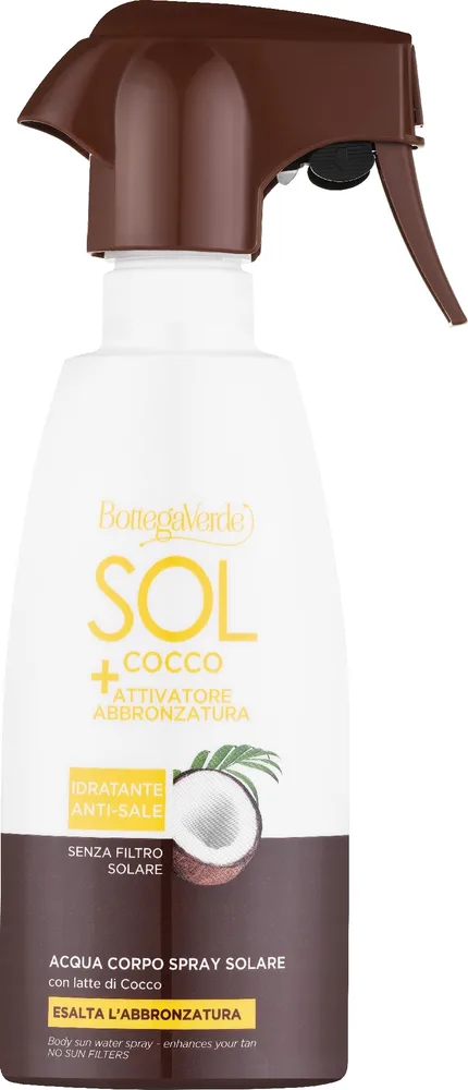 Спрей для тела Bottega Verde Sol Cocco активатор загара с кокосовым молочком 200 мл