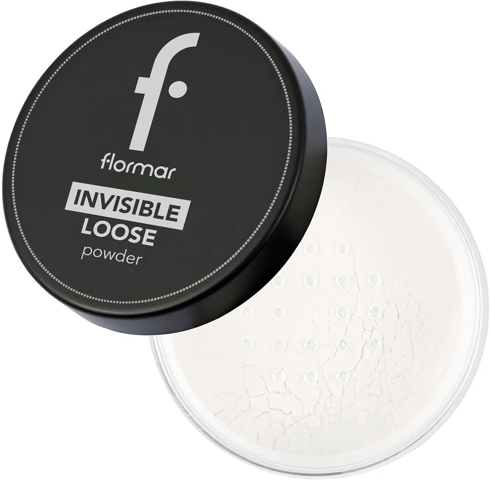 Рассыпчатая пудра Flormar Invisible Loose Powder полуматовая фиксирующая, 15 г, оттенок Silver Sand