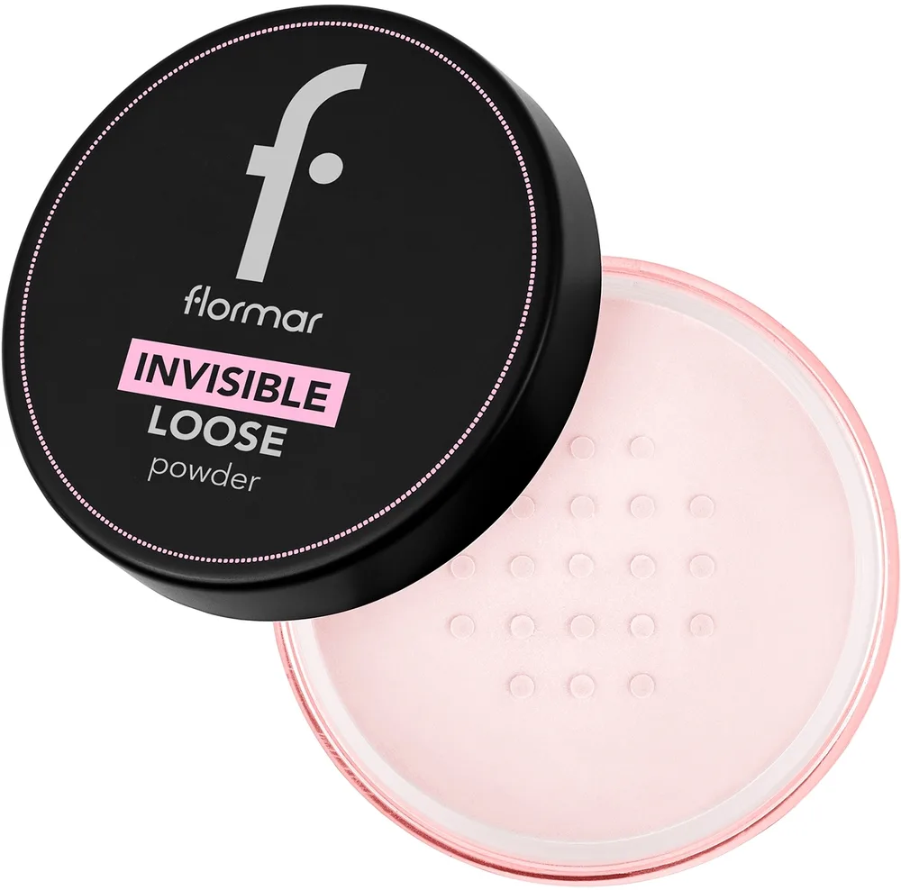 Рассыпчатая пудра Flormar Invisible Loose Powder полуматовая фиксирующая, 15 г, оттенок 003 - Bubble Gu