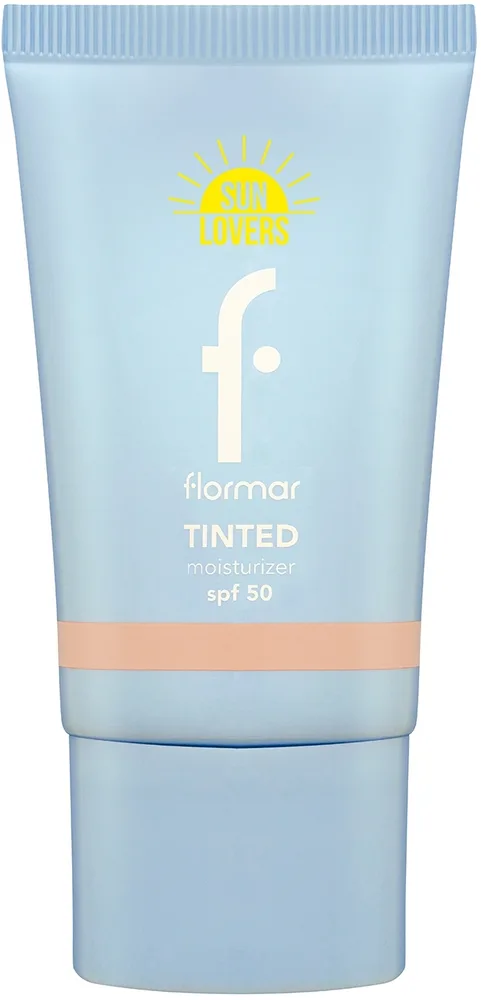 Тонирующий крем Flormar Sun Lovers Tinted Moisturizer увлажняющий SPF 50, 30 мл, оттенок 02 - Soft Beige