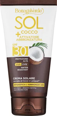 Крем солнцезащитный Bottega Verde Sol Cocco SPF 30 активатор загара кокос 150 мл