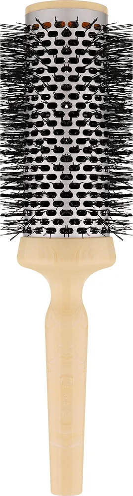 Щётка для волос термическая Janeke Round Thermal Spiral Brush для укладки феном с бежевой ручкой, D75 мм
