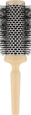 Щётка для волос термическая Janeke Round Thermal Spiral Brush для укладки феном с бежевой ручкой, D75 мм