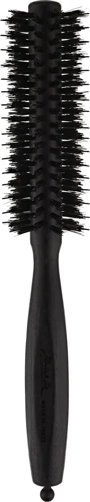 Щётка для волос круглая Janeke Black Line Tumbled Wood Hairbrush для прикорневого объёма, чёрное дерево, 37 мм