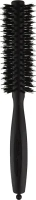 Щётка для волос круглая Janeke Black Line Tumbled Wood Hairbrush для прикорневого объёма, чёрное дерево, 37 мм
