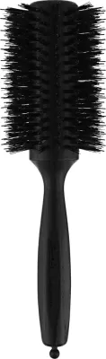 Щётка для волос круглая Janeke Black Line Tumbled Wood Hairbrush для прикорневого объёма, чёрное дерево, 65 мм