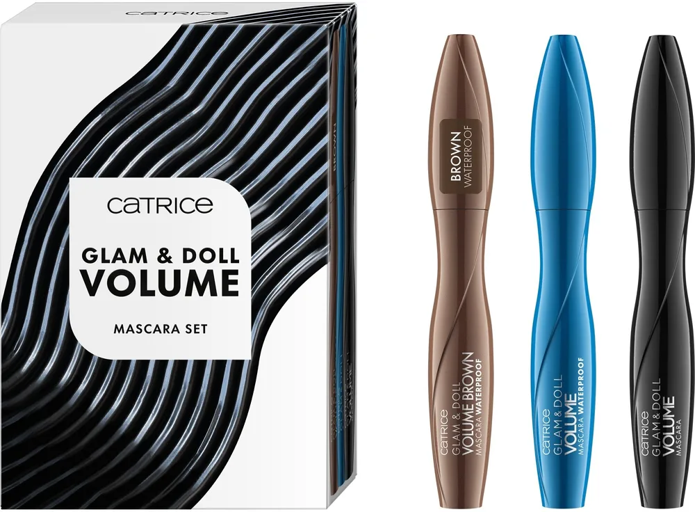 Набор тушей для ресниц Catrice Glam & Doll Volume три туши для объема обычная и водостойкие 3x10 мл