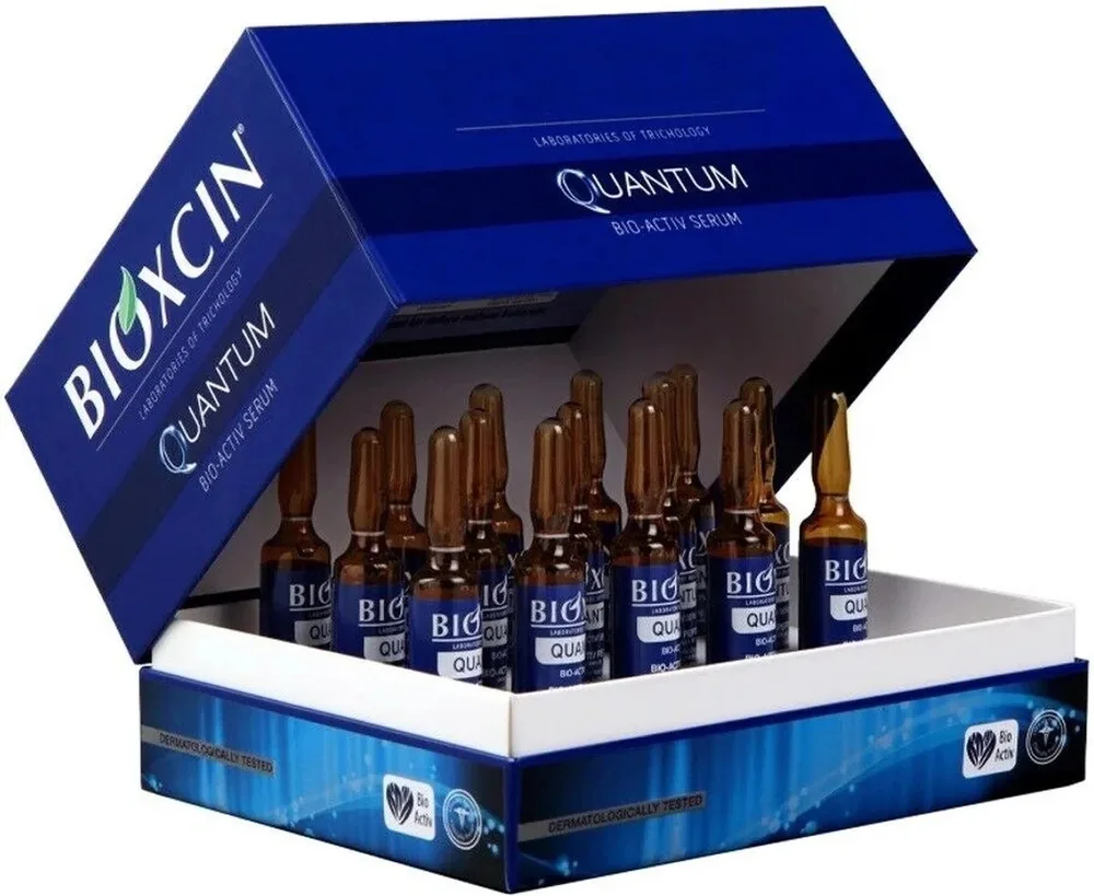 Укрепляющая сыворотка для волос в ампулах Bioxcin Quantum Bio-Activ Anti Hair Loss Serum, 15 x 6 мл