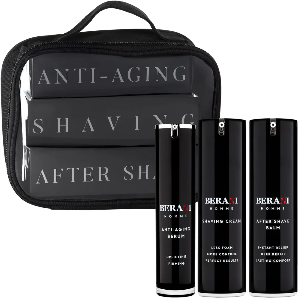 Мужской набор Berani Homme Age Defense сыворотка для зрелой кожи крем для бритья и бальзам 50+120+120 мл
