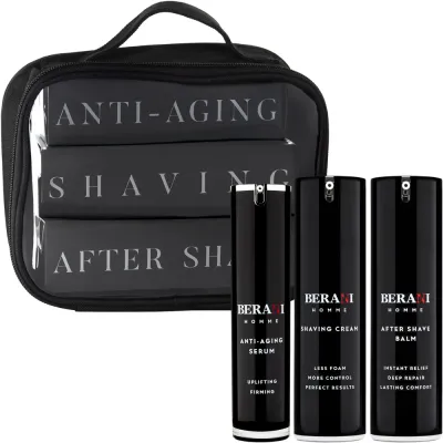Мужской набор Berani Homme Age Defense сыворотка для зрелой кожи крем для бритья и бальзам 50+120+120 мл