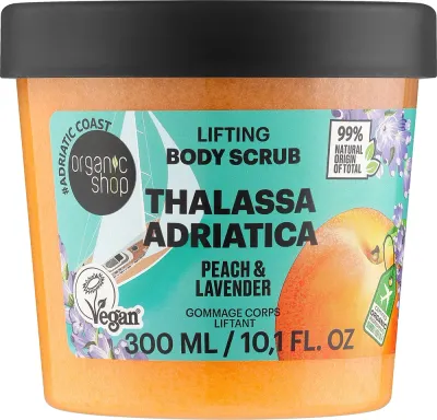 Organic Shop Organic Shop Thalassa Adriatica Body Scrub Lifting Peach & Lavender - Пилинг для тела персик и лаванда Thalassa Adriatica 300 мл