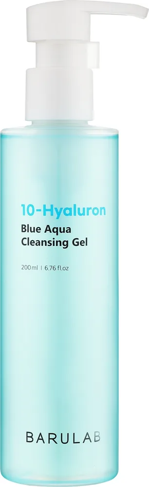 Очищающий гель Barulab 10-Hyaluron Blue Aqua с 10 видами гиалуроновой кислоты, 200 мл
