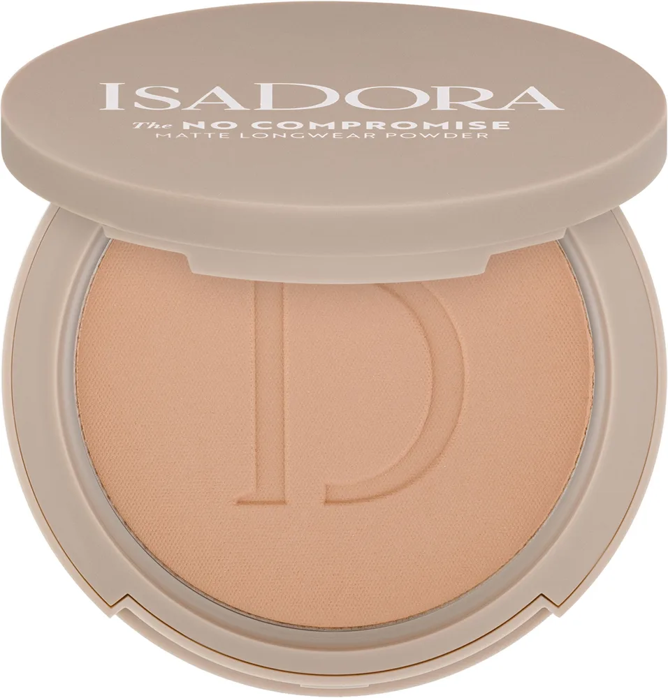 Прессованная матирующая пудра IsaDora The No Compromise Matte Longwear Powder, 8 г, оттенок 61 - Cool Ivory