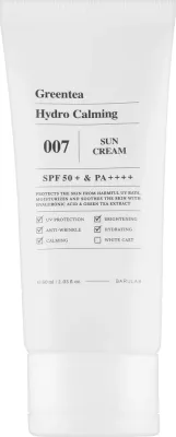 Крем солнцезащитный для лица Barulab Greentea Hydro Calming SPF 50+ зелёный чай центелла 60 мл