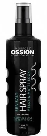 Спрей для укладки волос Morfose Ossion Sea Salt Hair Spray с морской солью, для пляжных волн, 250 мл