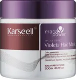 Тонирующая маска для волос Karseell Maca Power Purple, фиолетовый пигмент против желтизны, амодиметикон, для блонда, 500 мл — фото 1