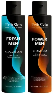 Мужской набор ErthSkin London гель для душа Fresh Men 300 мл и шампунь Power Men 300 мл