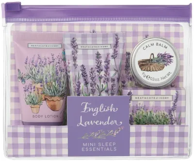 Набор для тела Heathcote & Ivory English Lavender крем для рук бальзам гель для душа и соль с лавандой 30+9+30 мл+30 г