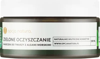 Очищающая маска для лица и тела Opcja Natura Zielone Oczyszczanie с зелёной глиной и спирулиной, 100 мл
