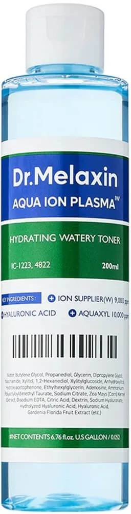 Тоник для лица Dr.Melaxin Aqua Ion Plasma с 8 видами гиалуроновой кислоты и ниацинамидом, 200 мл