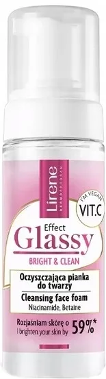Lirene Effect Glassy Cleansing Face Foam очищающая пенка для умывания с ниацинамидом и витамином C 150 мл