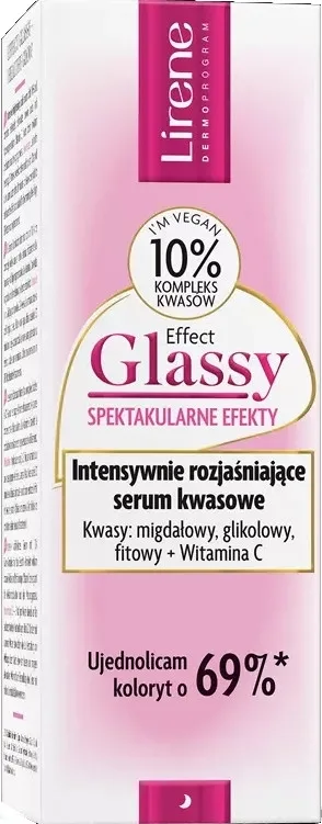 Интенсивно осветляющая кислотная сыворотка для лица Lirene Effect Glassy 30 мл
