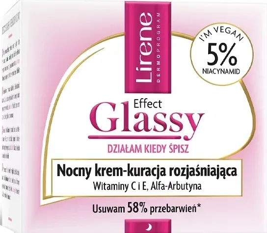 Крем для лица Lirene Effect Glassy осветляющий ночной 50 мл
