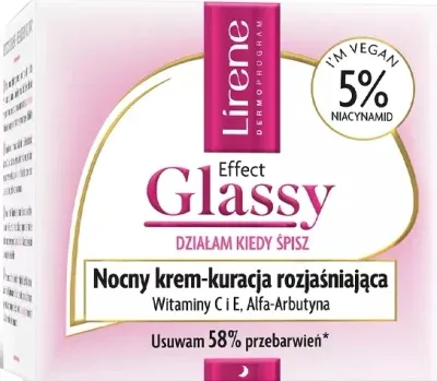 Крем для лица Lirene Effect Glassy осветляющий ночной 50 мл