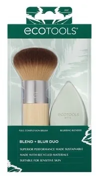 Набор EcoTools Blend + Blur кисть для тонального средства и спонж для растушевки