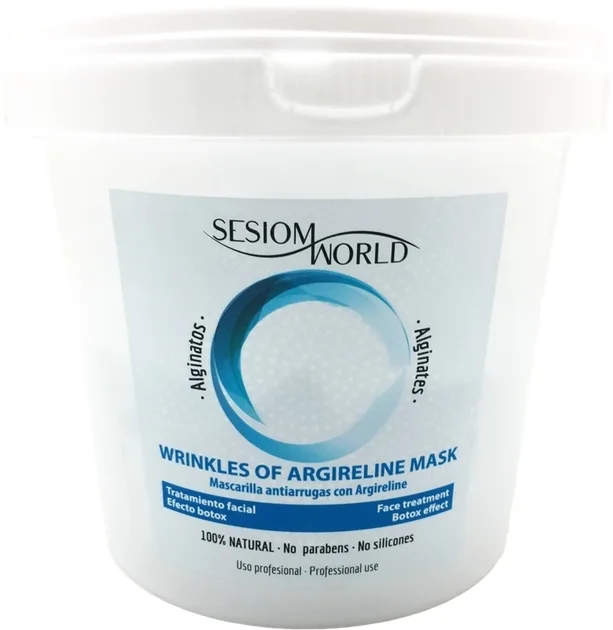 Альгинатная маска для лица с эффектом лифтинга и аргирелином Sesiom World Wrinkles Of Argireline Mask