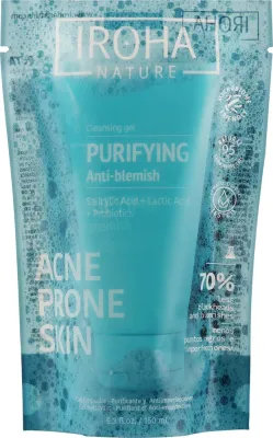 Гель для умывания Iroha Nature Acne Prone Skin Purifying Anti-Blemish Cleansing Gel с салициловой кислотой, для проблемной кожи, 150 мл
