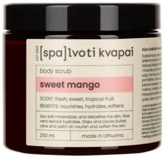 Spalvoti Kvapai Spalvoti Kvapai Body Scrub - Скраб для тела с морской солью Sweet Mango 200 мл