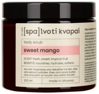 Spalvoti Kvapai Spalvoti Kvapai Body Scrub - Скраб для тела с морской солью Sweet Mango 200 мл