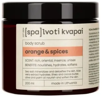 Spalvoti Kvapai Spalvoti Kvapai Body Scrub - Пилинг для тела с морской солью Orange & Spices 200 мл