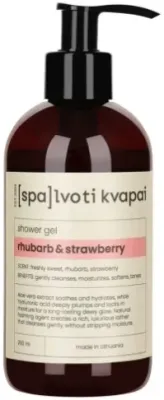 Гель для душа Spalvoti Kvapai Rhubarb & Strawberry с алоэ вера, 250/500 мл