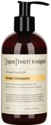 Масло для тела Spalvoti Kvapai Linden Blossom с ароматом липы питательное с миндалём и макадамией